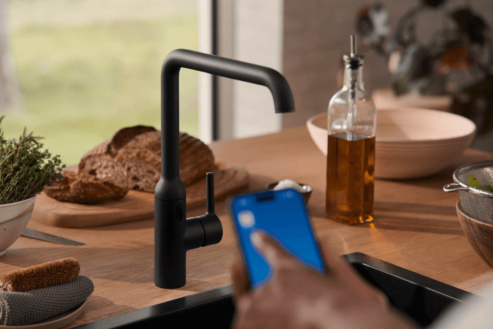 Kjøkkenkran, 230/9 V, Bluetooth | 2638FHTZ-33 | Svart matt