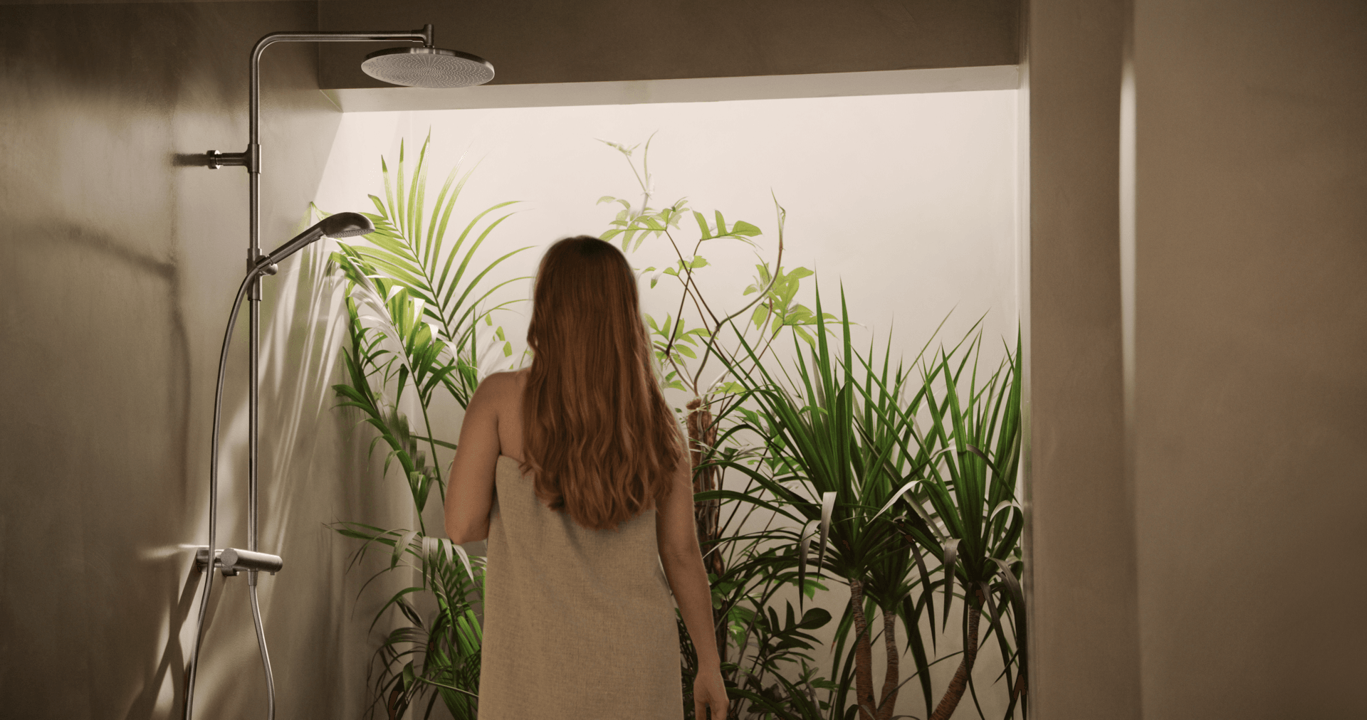 Dusjkran med rain shower | 4792-80 | Børstet stål