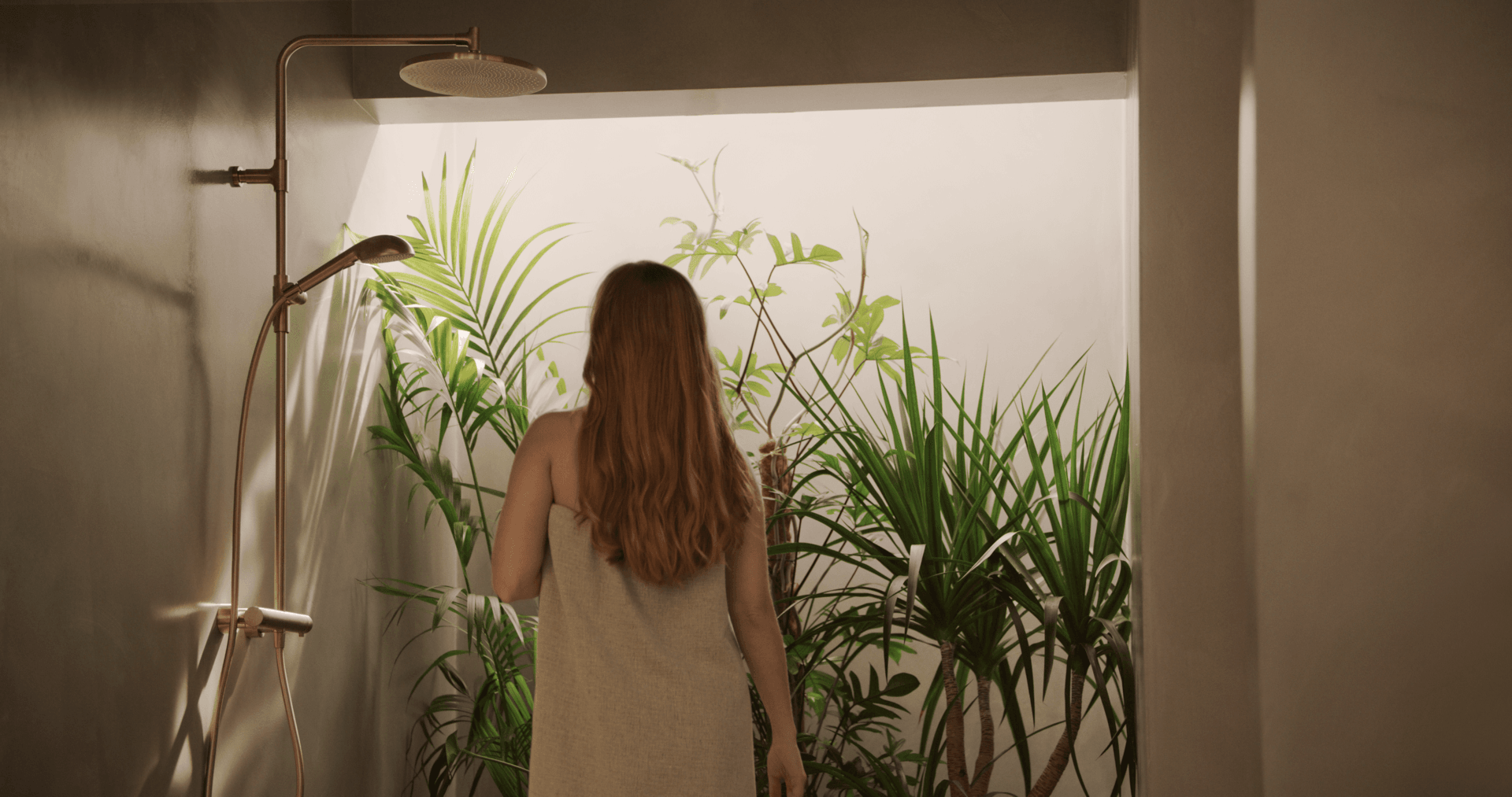 Dusjkran med rain shower | 4792-81 | Børstet bronse