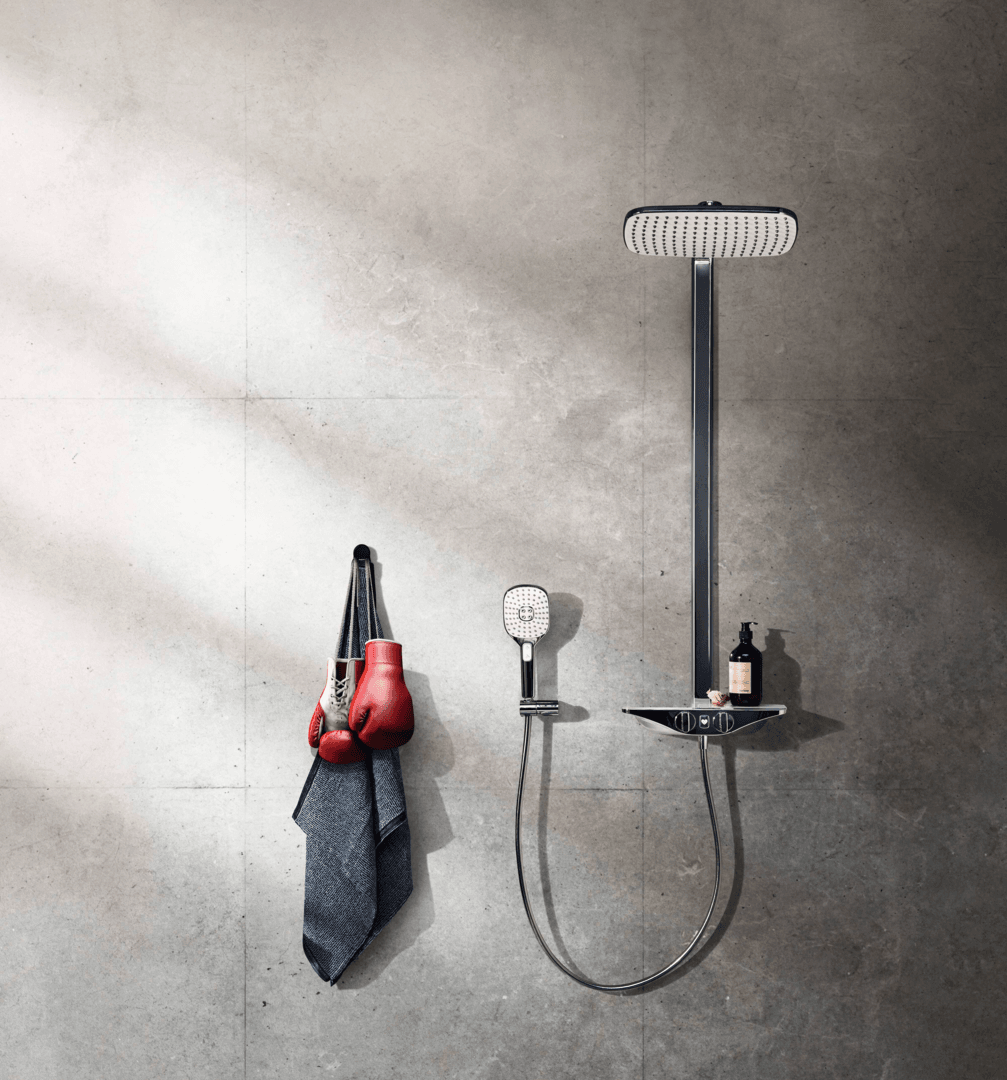 Dusjkran med rain shower, 6 V, Bluetooth | 7592-11 | Krom/Hvit