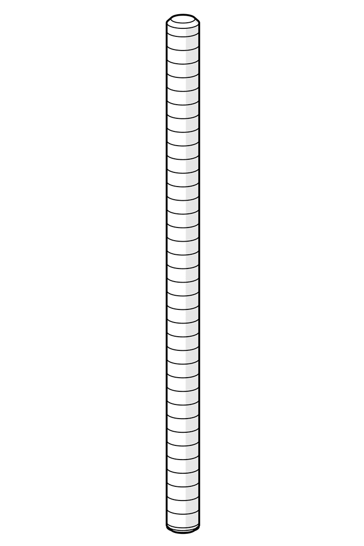 Pinneskrue, M8x1, L=130 | 1000780V