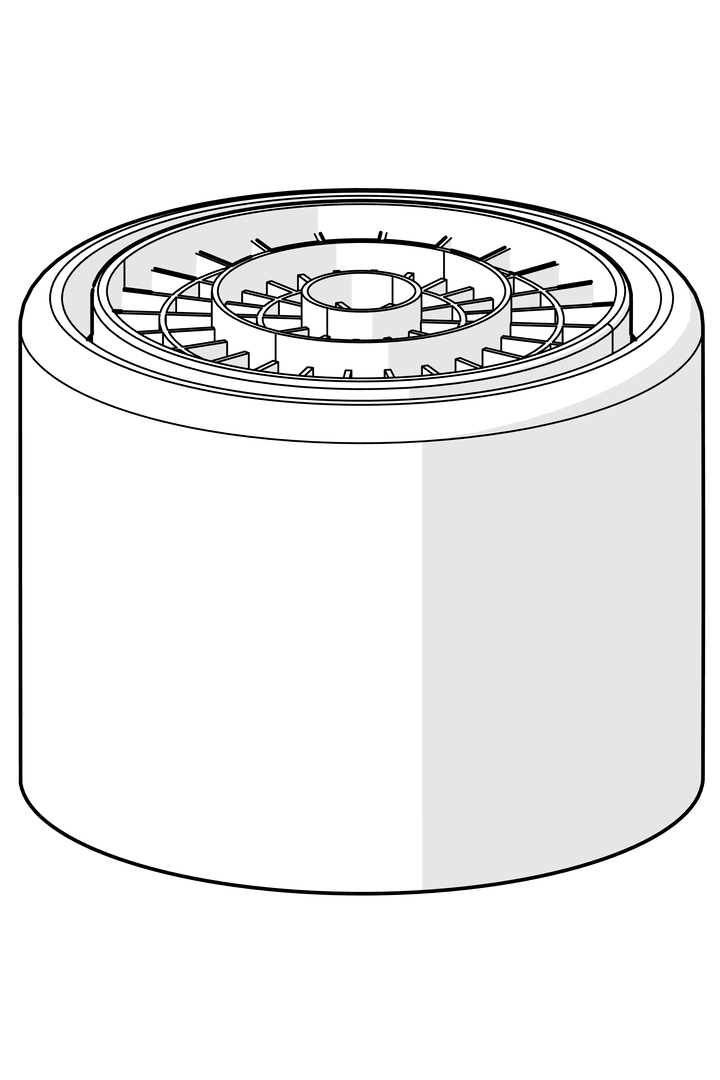 Strålesamler, STD M22x1 CC A | 1001070V-33 | Svart matt