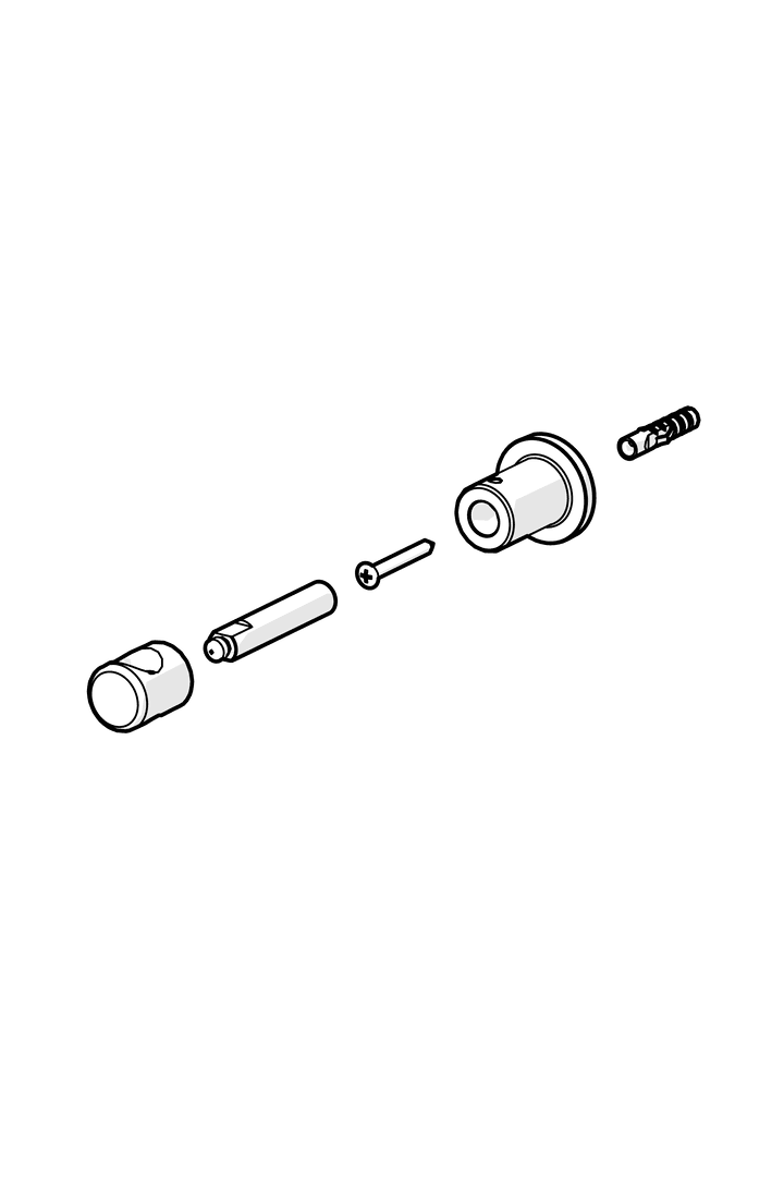 Dusjrørholder | 1001314V | Krom
