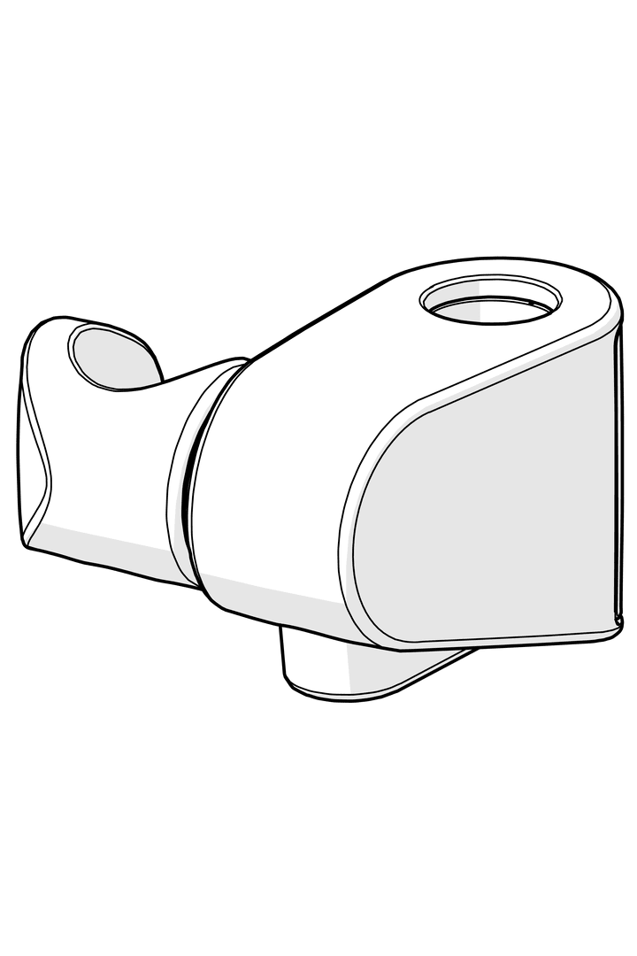 Glider for dusjstang | 1002442V-33 | Svart matt