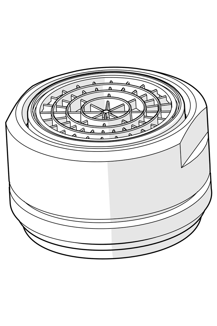 Strålesamler, M24x1 PCA 5 l/min (-105) | 1003828V | Krom