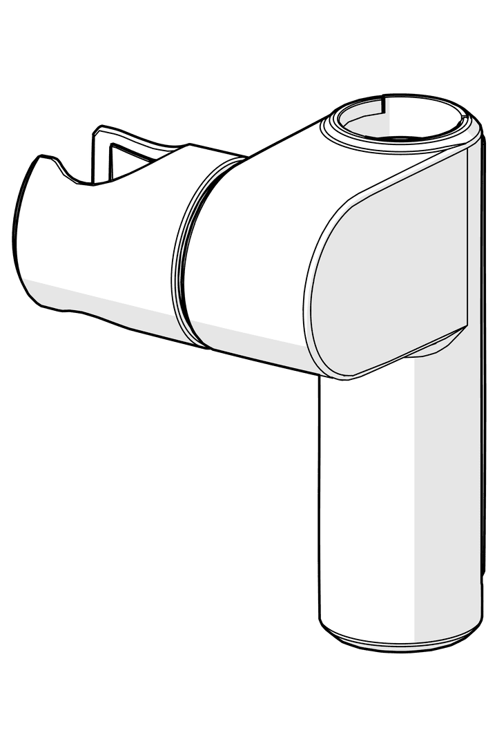 Glider for dusjstang | 1012974V-33 | Svart matt