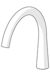 Høy tut | 1013087V | Krom