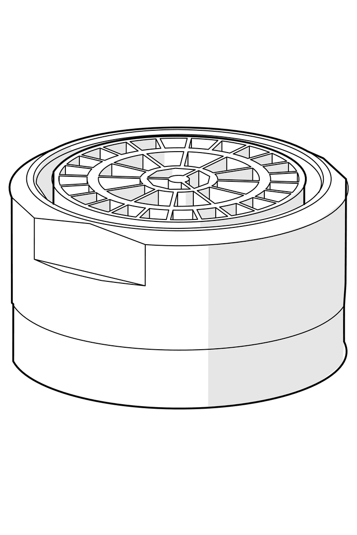 Strålesamler, STD M24x1 HC A | 1017197V-33 | Svart matt