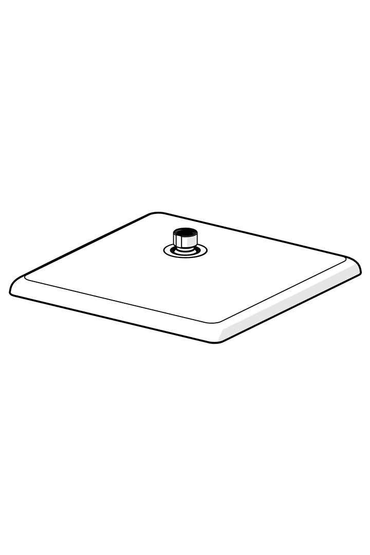 Hodedusj, 250x250 mm | 1019738V-33 | Svart matt