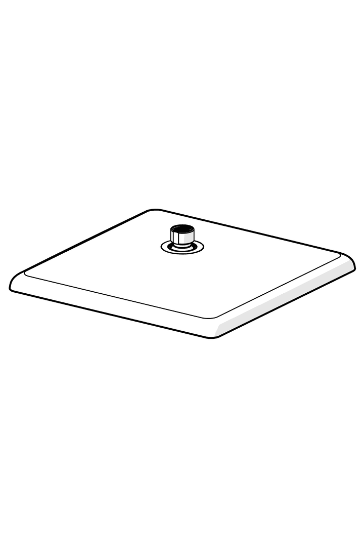 Hodedusj, 250x250 mm | 1019738V | Krom