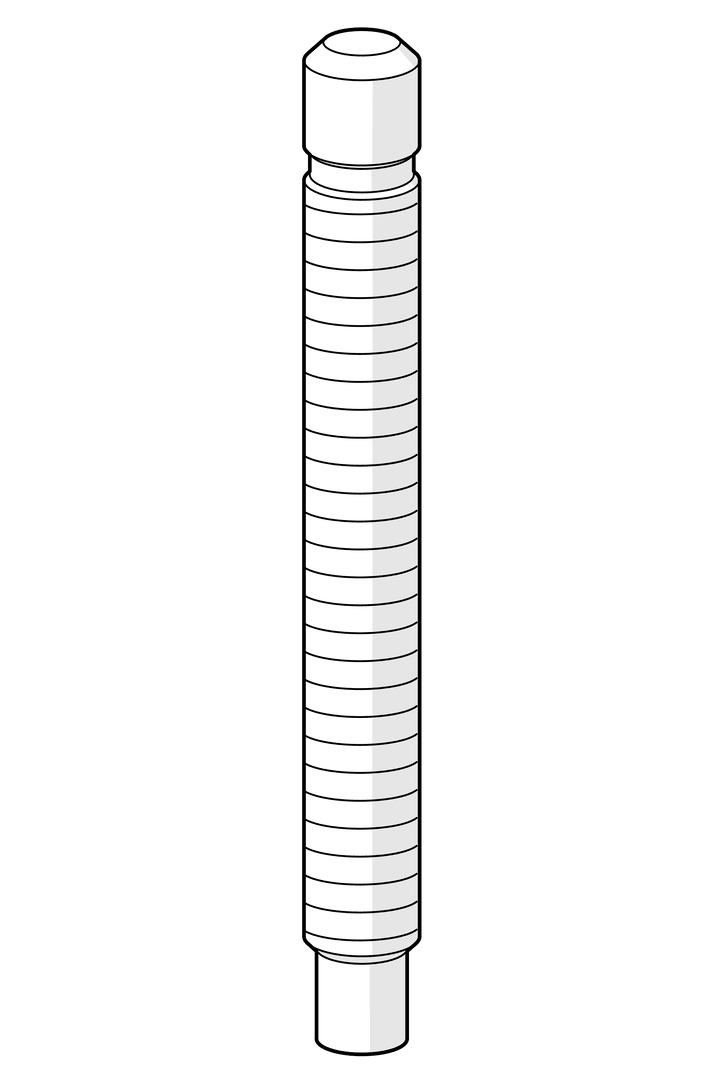 Pinneskrue (10stk), M6x55 | 158727/10