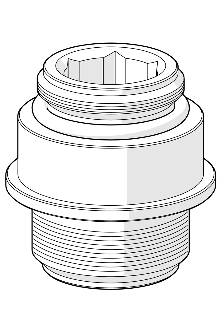 Nippel for tut, G1/2 | 178787 | Krom