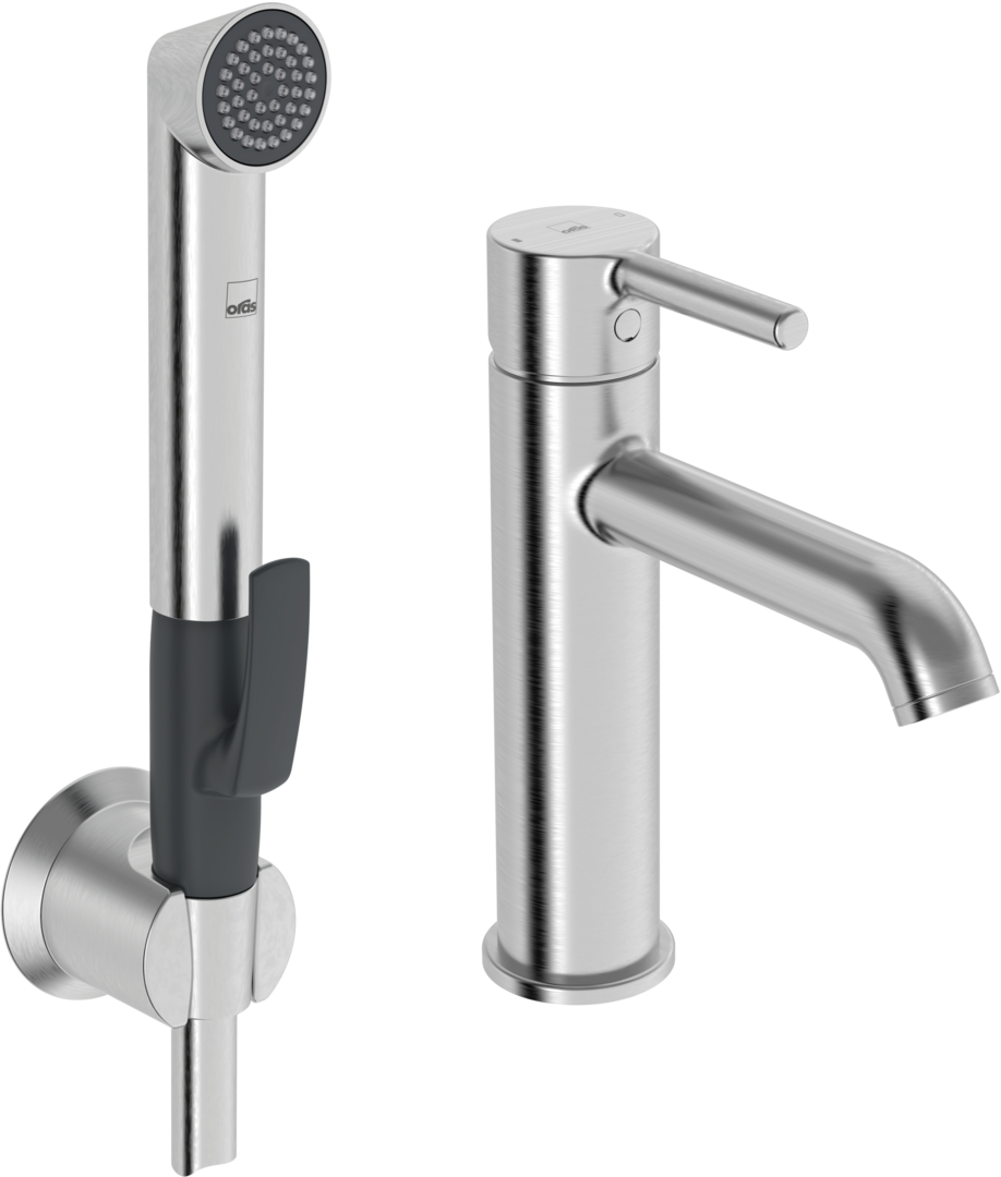 Washbasin faucet, 2606FH-80, #color_Brushed steel