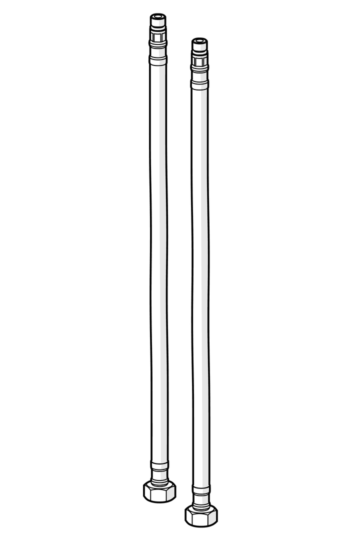 Fleksible slanger, L=430, G3/8-M8x1 LH | 1001499/2