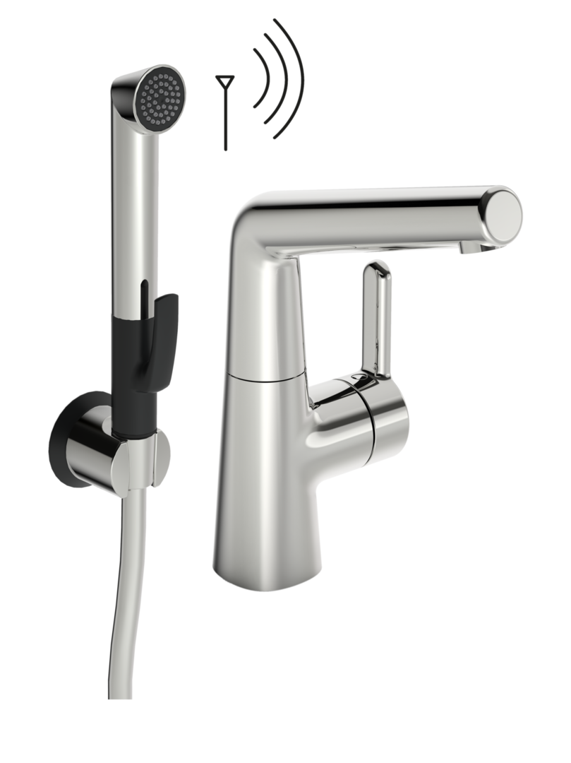 Washbasin faucet, 3 V, 3005F, #color_Chrome