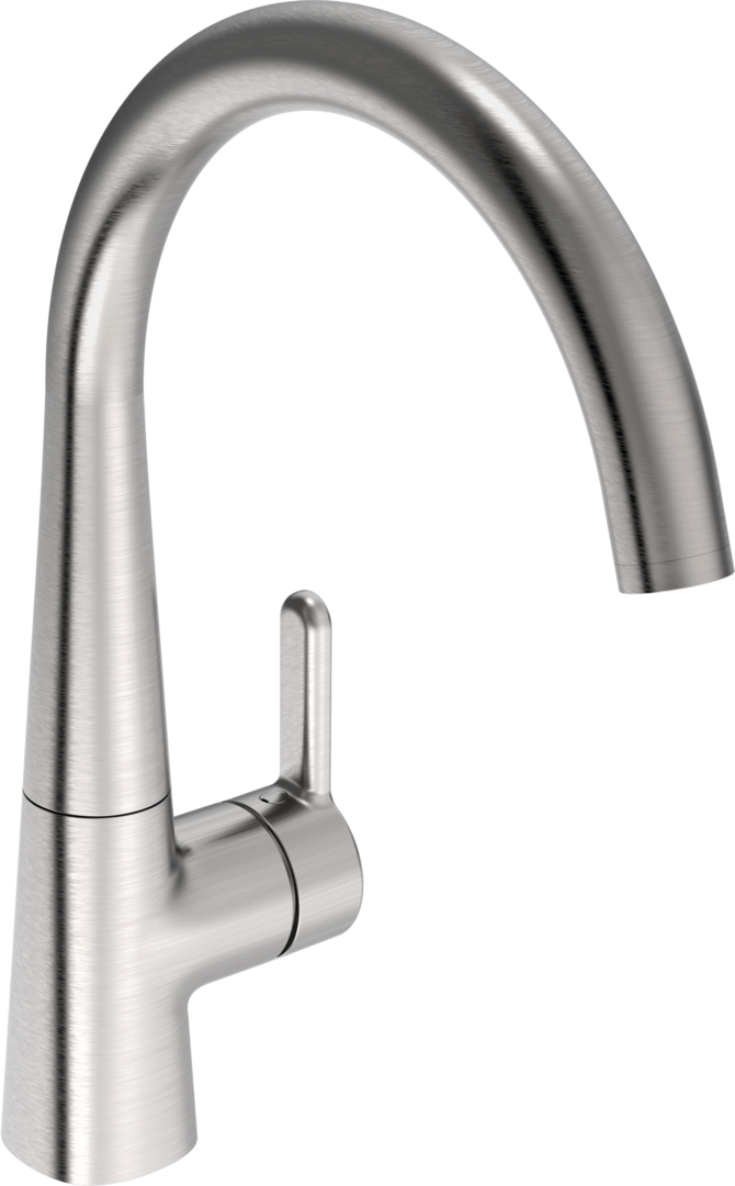 Kitchen faucet, 3030F-80, #color_Brushed steel