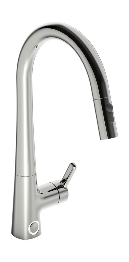 Kitchen faucet with dishwasher valve, 3 V, 3031F, #color_Chrome