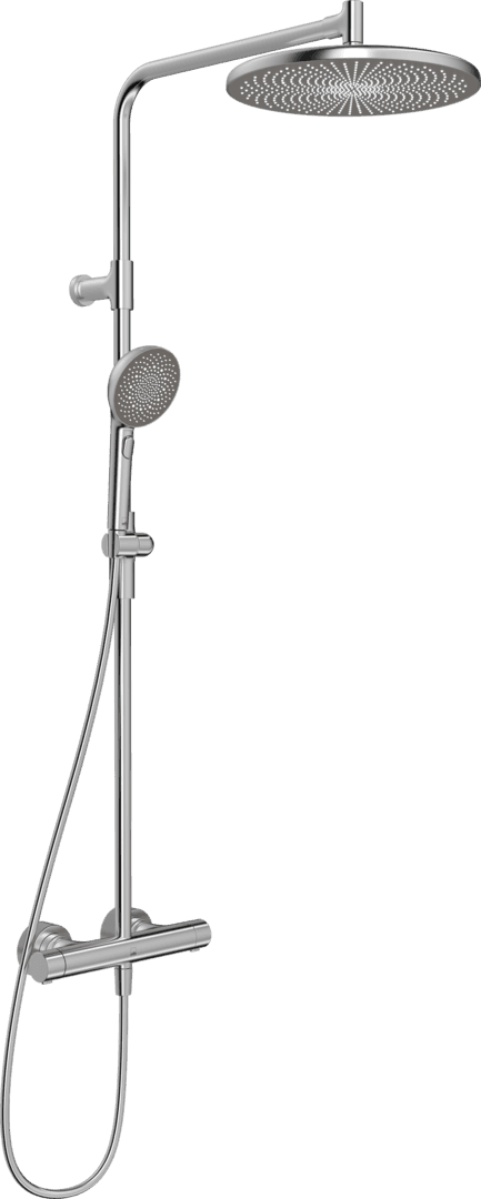 Dusjkran med rain shower | 4792-80 | Børstet stål