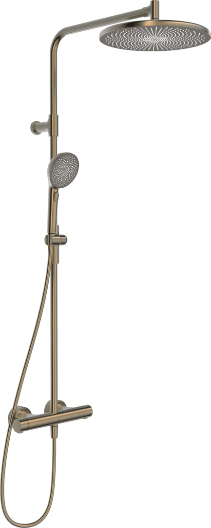Dusjkran med rain shower | 4792-81 | Børstet bronse