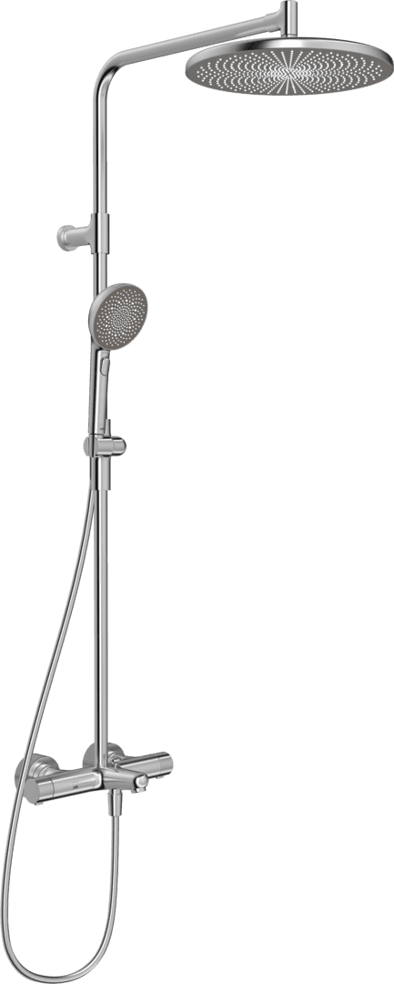 Dusjkran med rain shower | 4793-80 | Børstet stål
