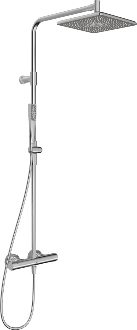 Dusjkran med rain shower | 4796-80 | Børstet stål