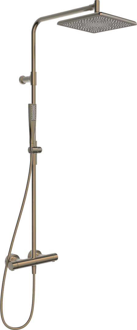 Dusjkran med rain shower | 4796-81 | Børstet bronse