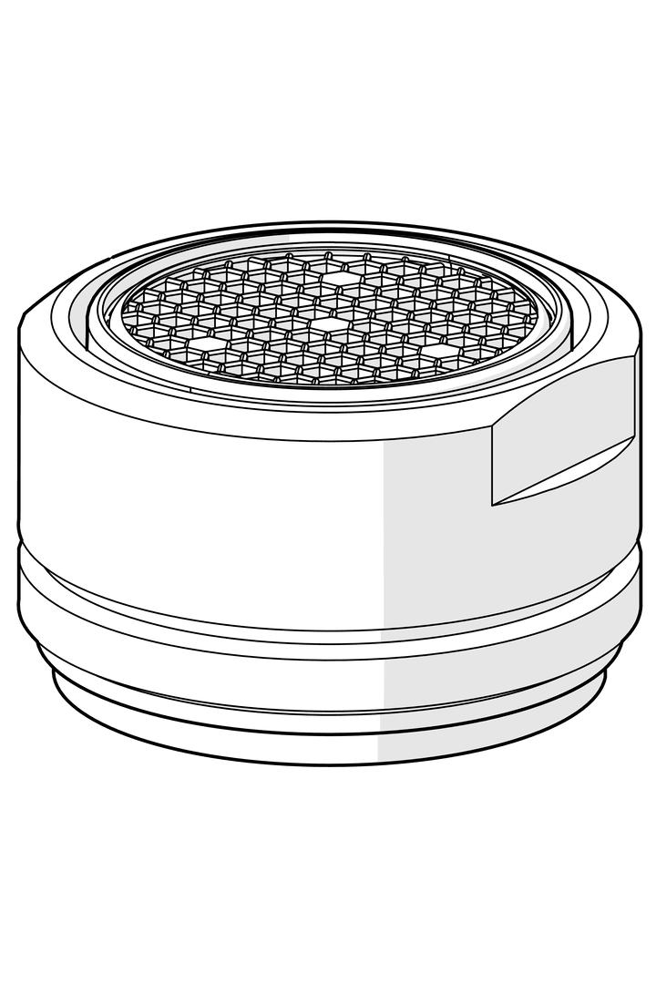 Strålesamler, M24x1, 6 l/min | 601974V | Krom
