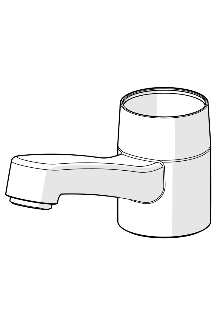 Tut komplett, L=132 | 602520V | Krom