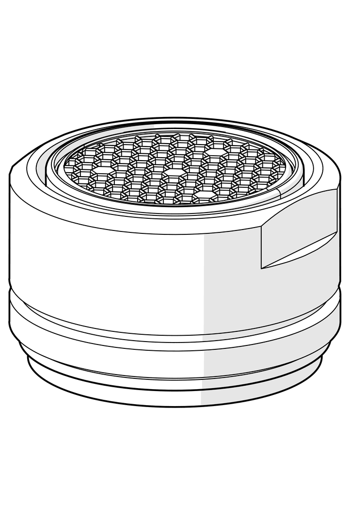 Strålesamler, M24x1 STD HC, 6 l/min, Laminar | 602670V | Krom