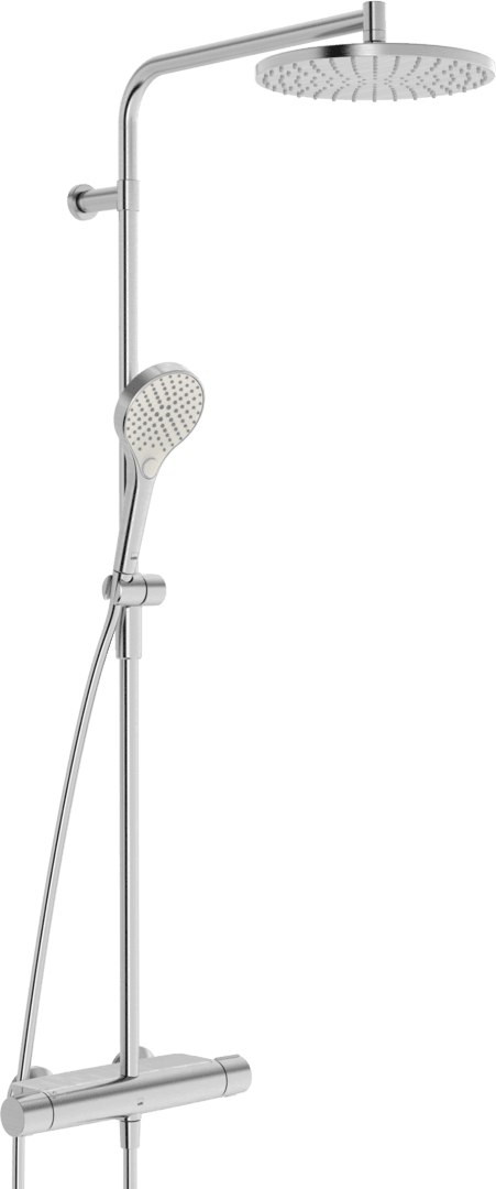 Dusjkran med rain shower | 7192N-80 | Børstet stål