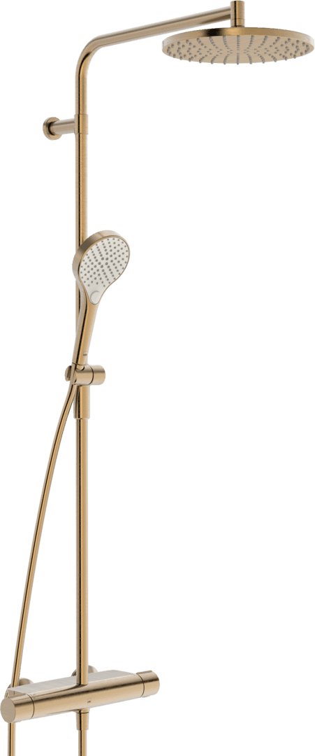 Dusjkran med rain shower | 7192N-81 | Børstet bronse