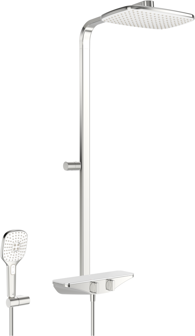 Shower system, 7590-11, #color_Chrome/White