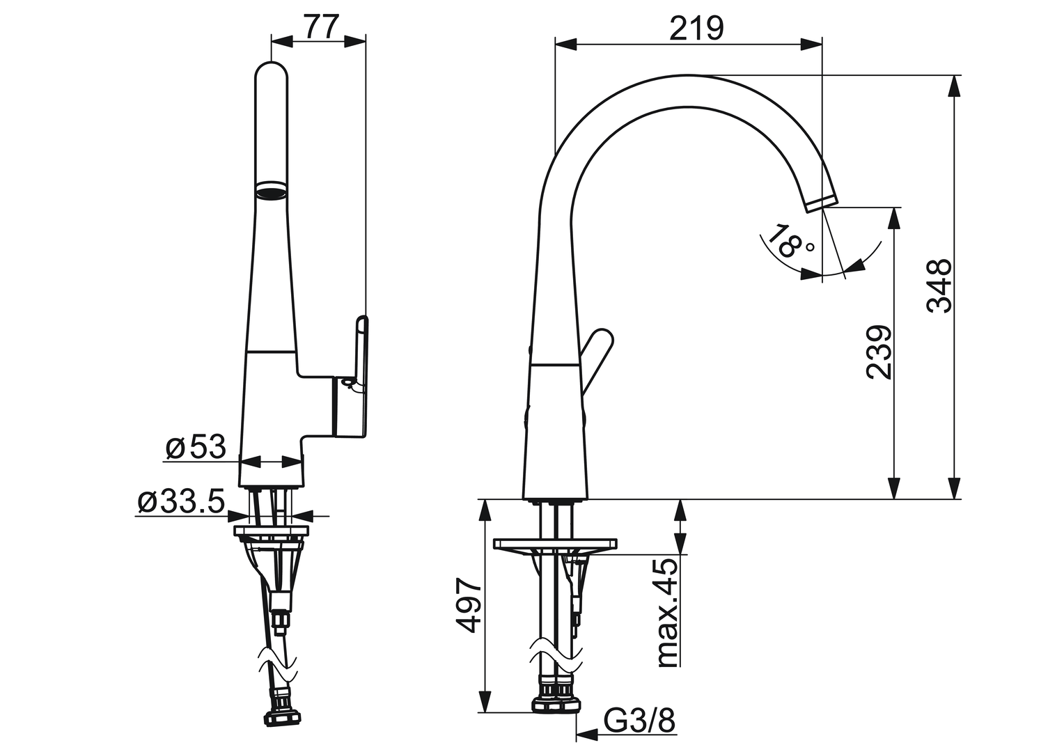 Kitchen faucet, 3030F-81, #color_BrushedBronze